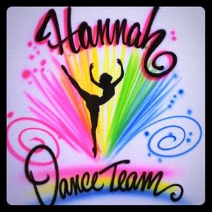 Youth Airbrush Neon Dance Personalized Tshirt